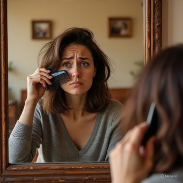 Ilustrasi Rambut Rontok (Meta AI)